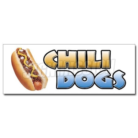 Signmission 12in CHILI DOGS DECAL sticker hot dog cart stand Chicago wieners franks kraut, D-12 Chili Dogs D-12 Chili Dogs